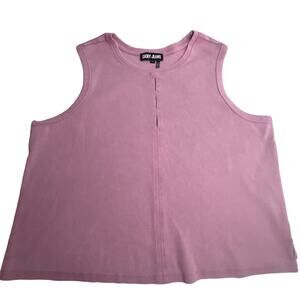DKNY Jeans Orchid Pink EP2HOSSW Tank Top Sleeveless Blouse Shirt Size 1X